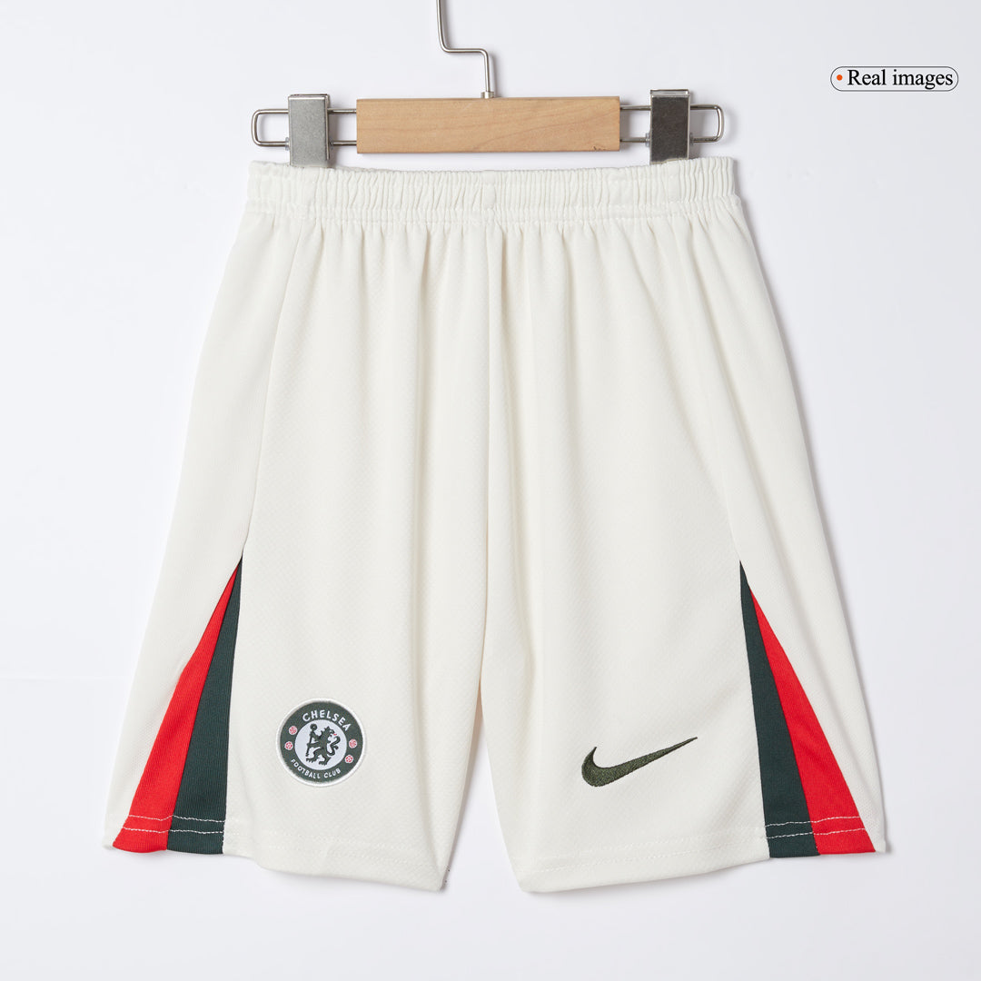 Kid's Chelsea Away Football Shirt Kit(Jersey+Shorts+Socks) 2025/26 White