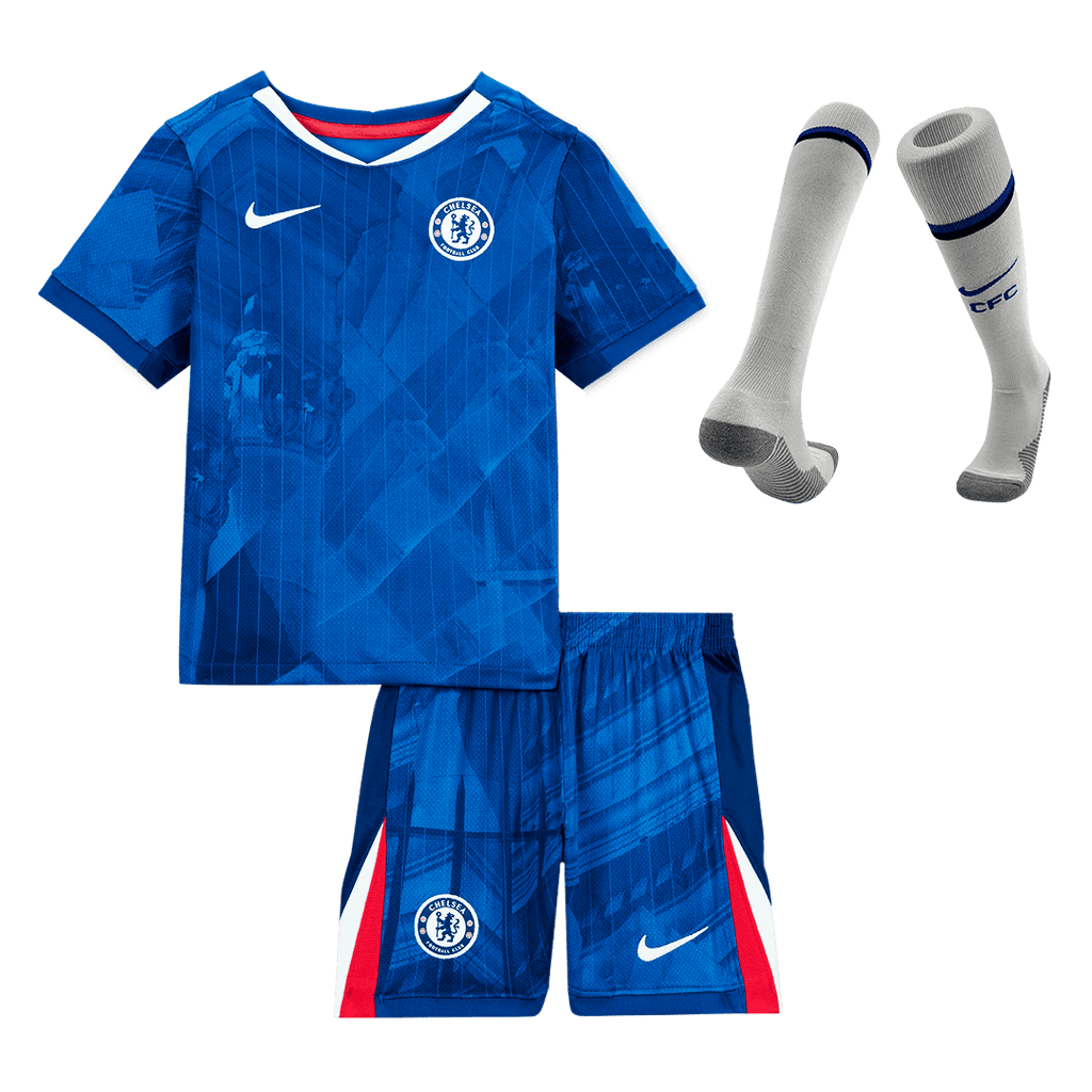 Kid's Chelsea Home Football Shirt Kit(Jersey+Shorts+Socks) 2025/26 Blue