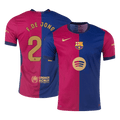 Player Version F.DE JONG #21 Barcelona Home Football Shirt 2024/25 - Spotify Logo Without Text