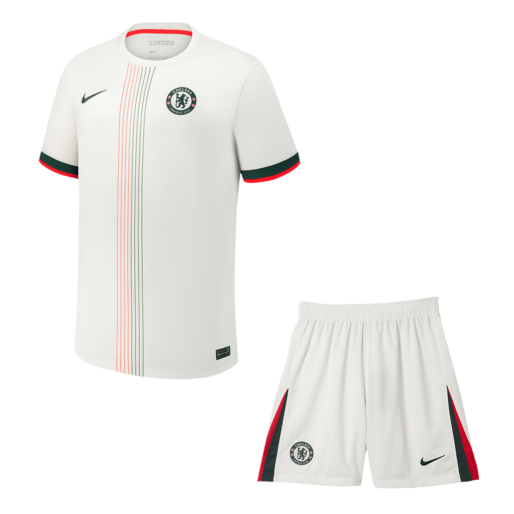 Chelsea Away Football Shirt Kit(Jersey+Shorts) 2025/26 White