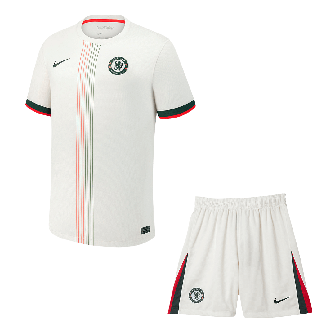 Chelsea Away Football Shirt Kit(Jersey+Shorts) 2025/26 White