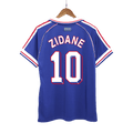 Retro ZIDANE #10 1998 France Home Football Shirt