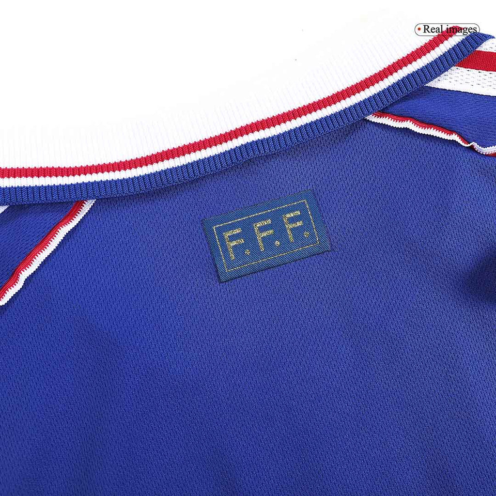 Retro ZIDANE #10 1998 France Home Football Shirt