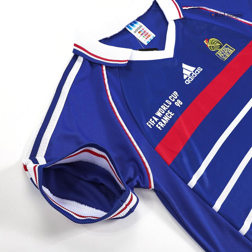 Retro ZIDANE #10 1998 France Home Football Shirt