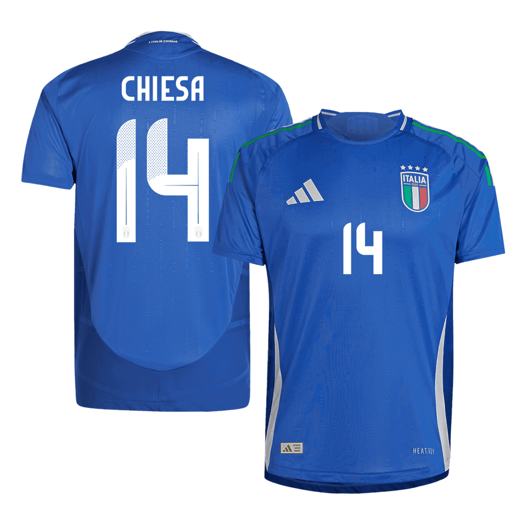 Player Version CHIESA #14 Italy Home Football Shirt Euro 2024