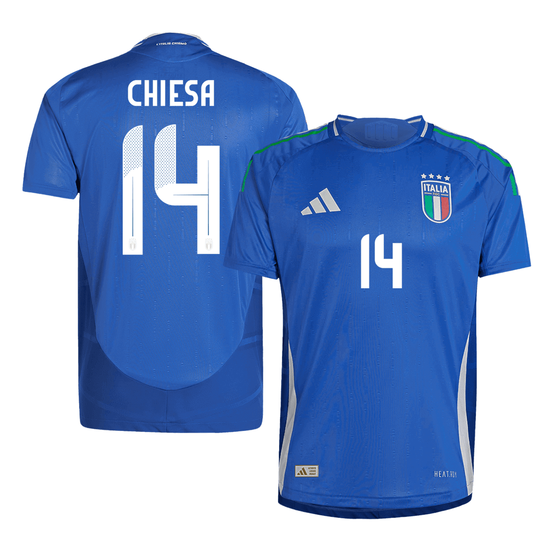 Player Version CHIESA #14 Italy Home Football Shirt Euro 2024