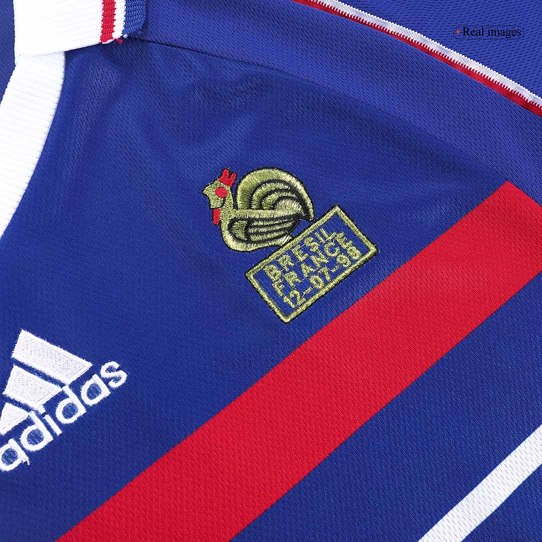 Retro ZIDANE #10 1998 France Home Football Shirt