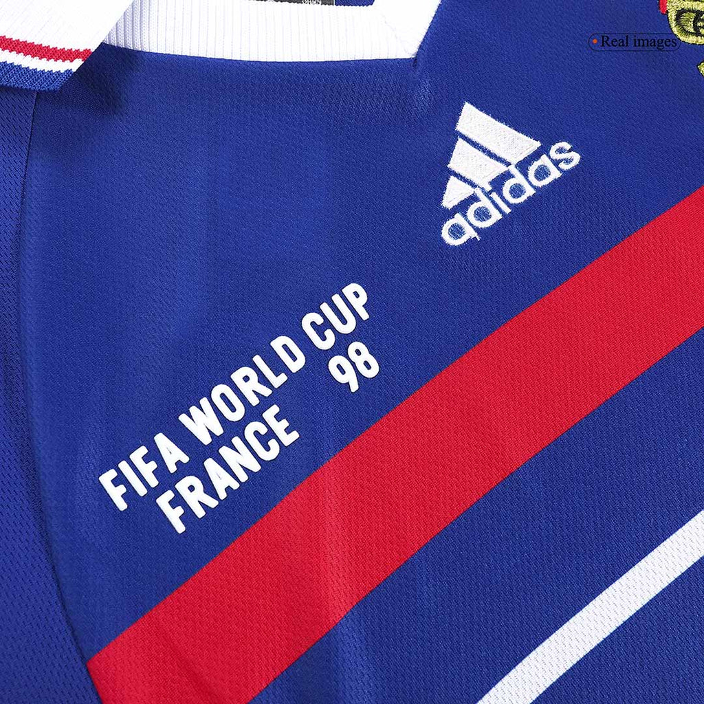 Retro ZIDANE #10 1998 France Home Football Shirt