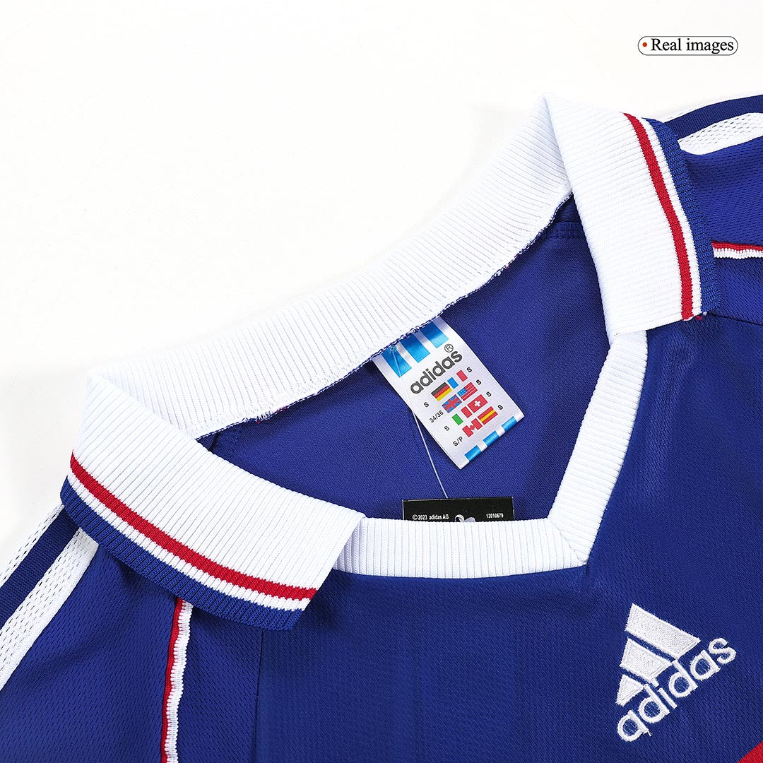 Retro ZIDANE #10 1998 France Home Football Shirt