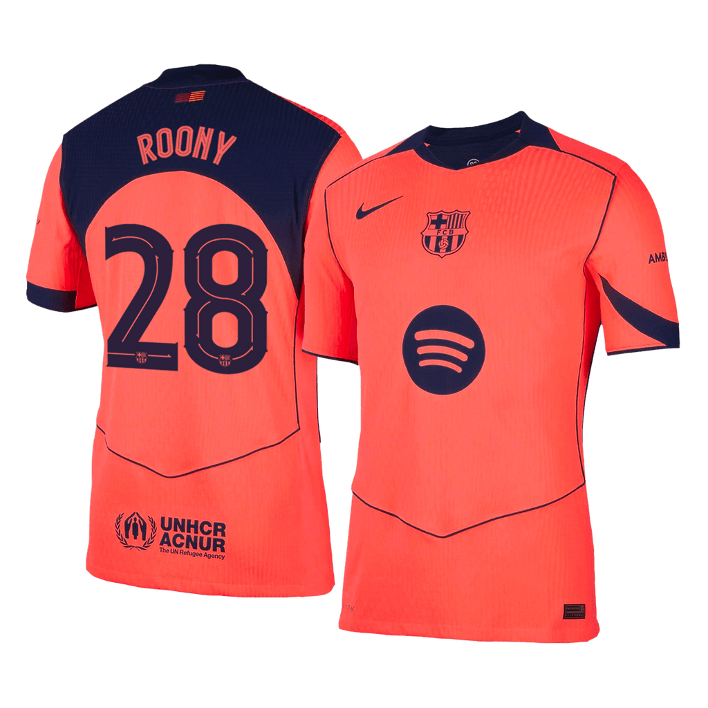 Player Version ROONY #28 Barcelona Third Away Football Shirt 2025/26