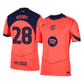 Player Version ROONY #28 Barcelona Third Away Football Shirt 2025/26