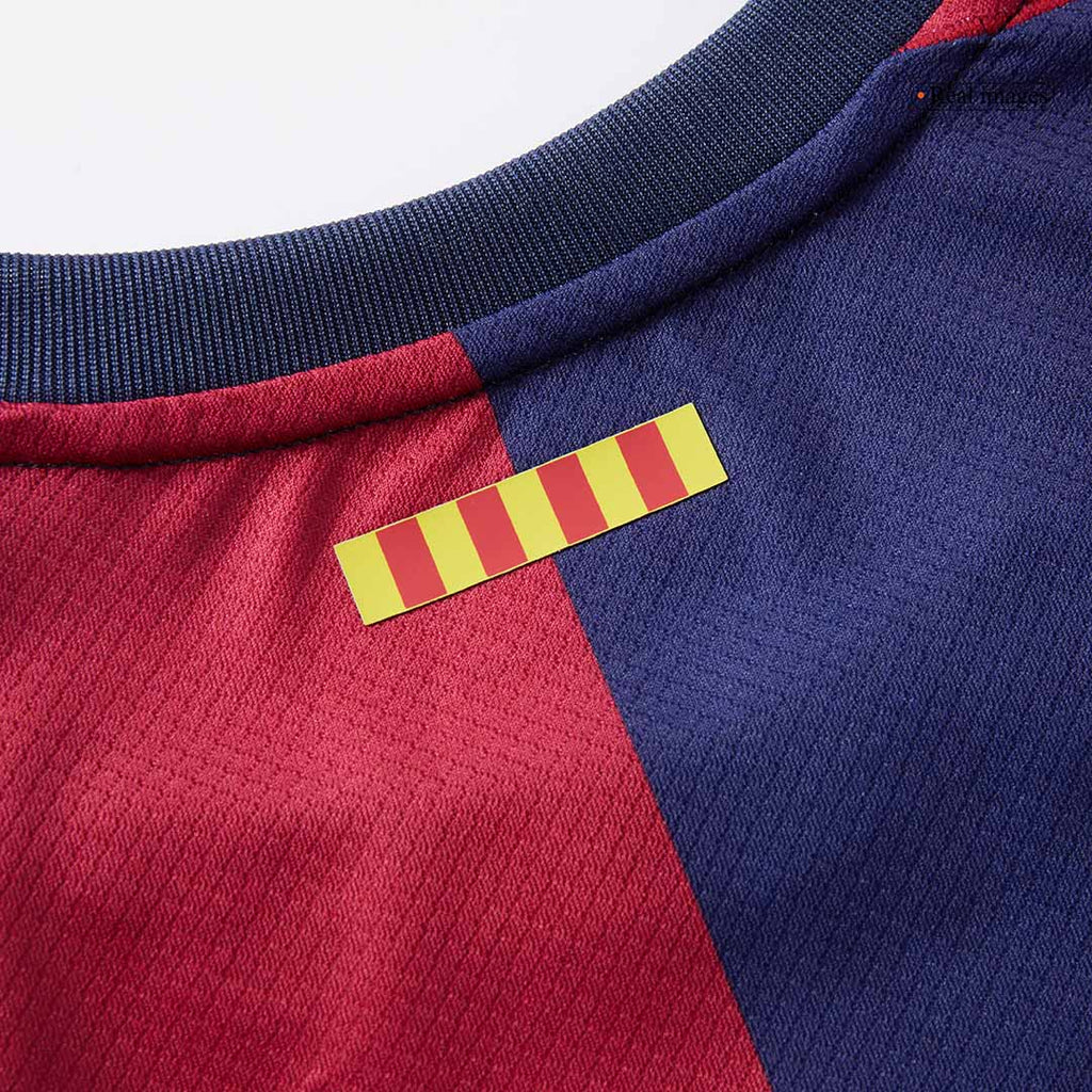 Kid's Barcelona X Coldplay Home Football Shirt Kit(Jersey+Shorts) 2024/25 Red&Blue