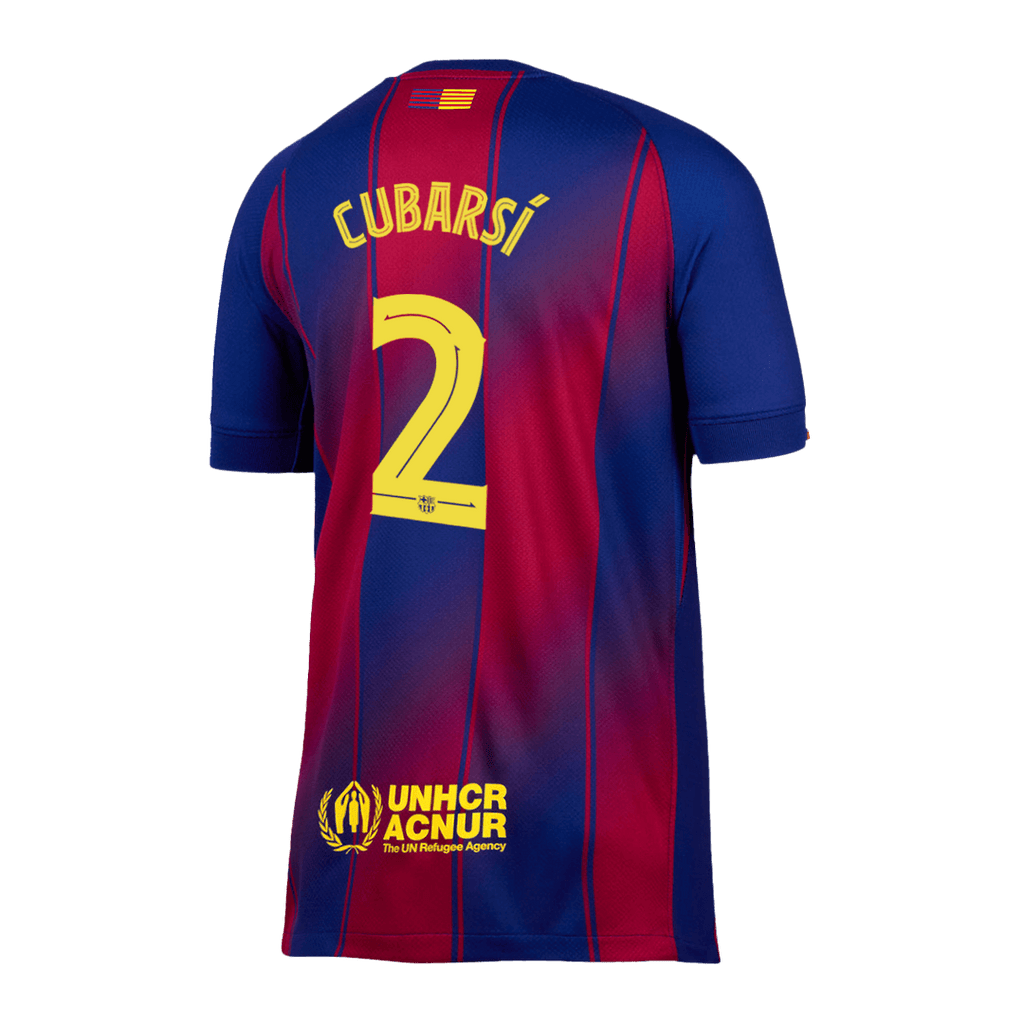 CUBARSÍ #2 Barcelona Home Football Shirt 2025/26 Red&Blue - UCL