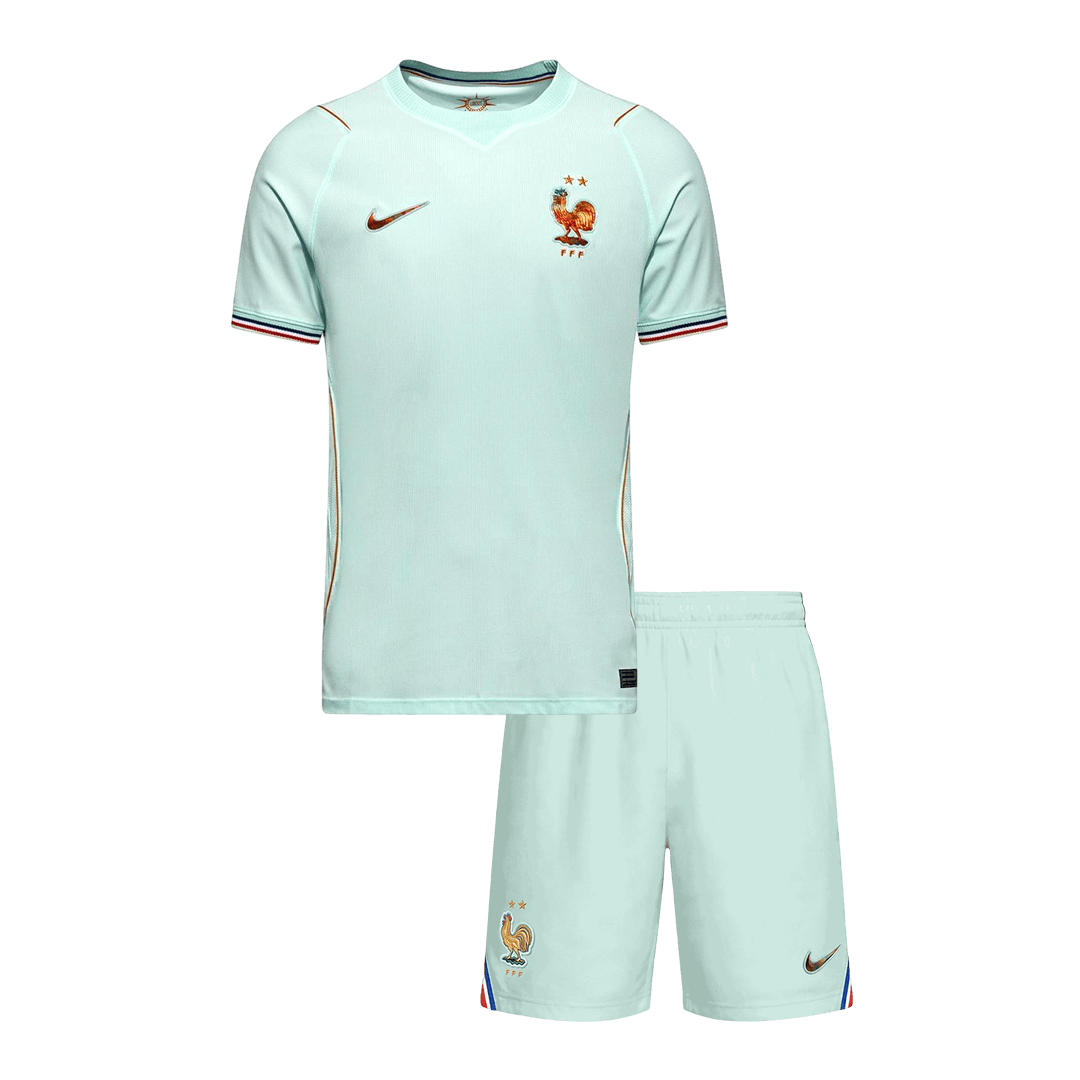 Kid's France Away Soccer Jersey Kit(Jersey+Shorts) World Cup 2026 White