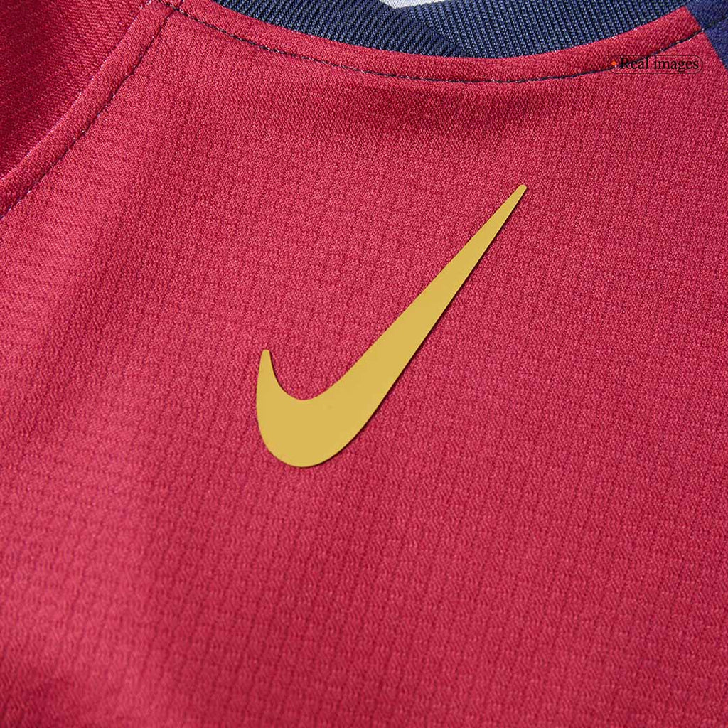 Kid's Barcelona X Coldplay Home Football Shirt Kit(Jersey+Shorts) 2024/25 Red&Blue