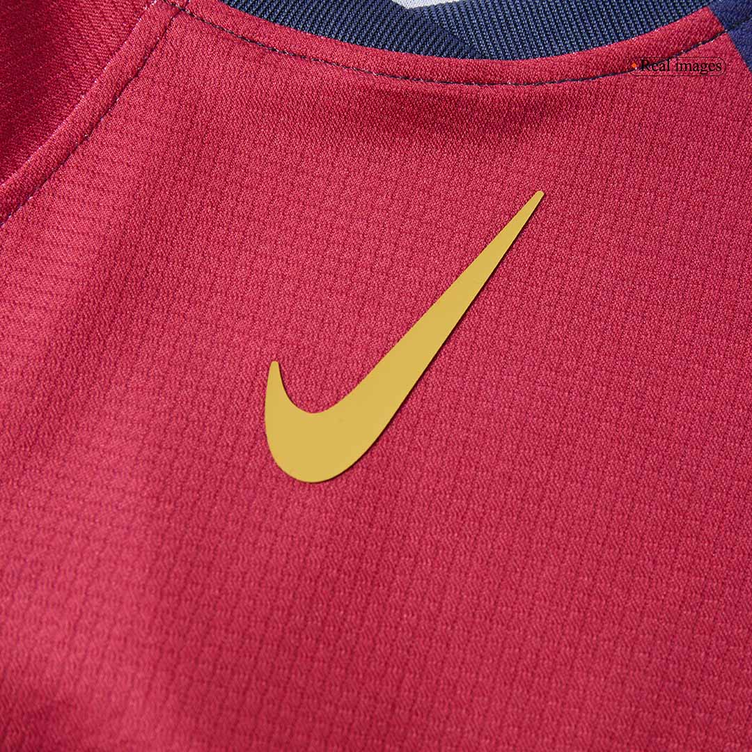Kid's Barcelona X Coldplay Home Football Shirt Kit(Jersey+Shorts) 2024/25 Red&Blue