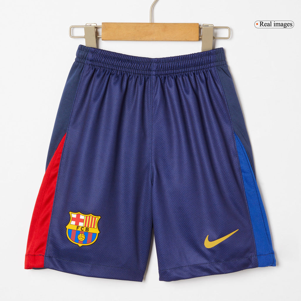 Kid's Barcelona X Coldplay Home Football Shirt Kit(Jersey+Shorts) 2024/25 Red&Blue