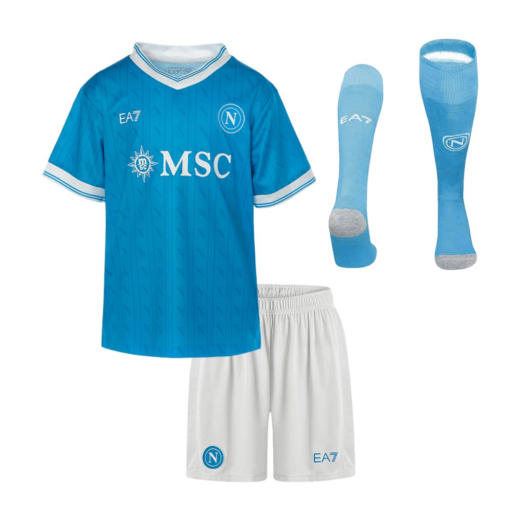 Kid's Napoli Home Football Shirt Kit(Jersey+Shorts+Socks) 2025/26