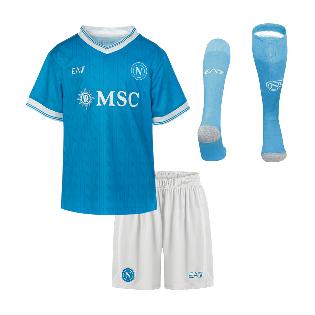 Kid's Napoli Home Football Shirt Kit(Jersey+Shorts+Socks) 2025/26