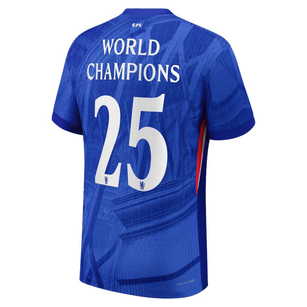 Player Version WORLD CHAMPIONS #25 Chelsea Home Football Shirt 2025/26 Blue - with chest badge