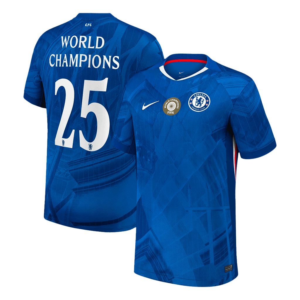 WORLD CHAMPIONS #25 Chelsea Home Football Shirt 2025/26 Blue - with chest badge