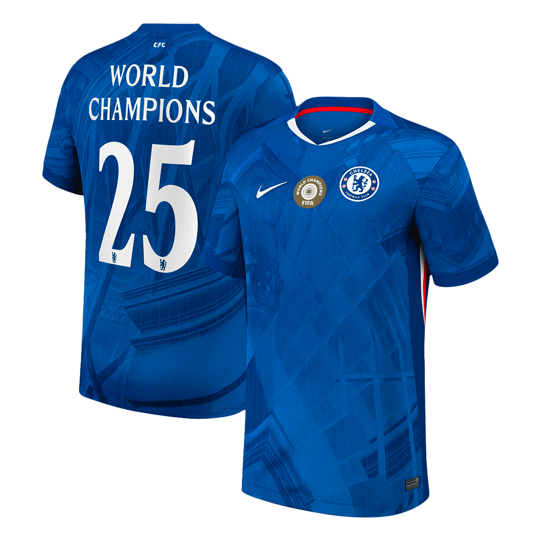 WORLD CHAMPIONS #25 Chelsea Home Football Shirt 2025/26 Blue - with chest badge