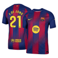 Player Version F.DE JONG #21 Barcelona Home Football Shirt 2025/26 Red&Blue