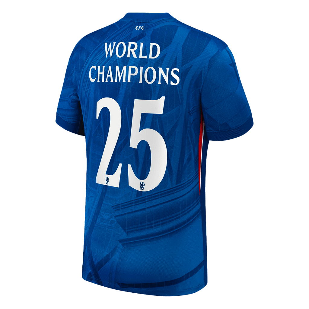 WORLD CHAMPIONS #25 Chelsea Home Football Shirt 2025/26 Blue - with chest badge