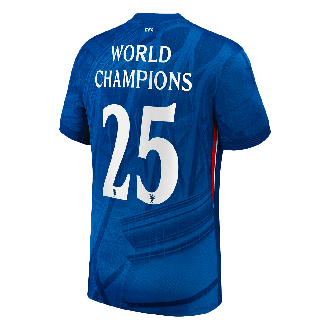 WORLD CHAMPIONS #25 Chelsea Home Football Shirt 2025/26 Blue - with chest badge