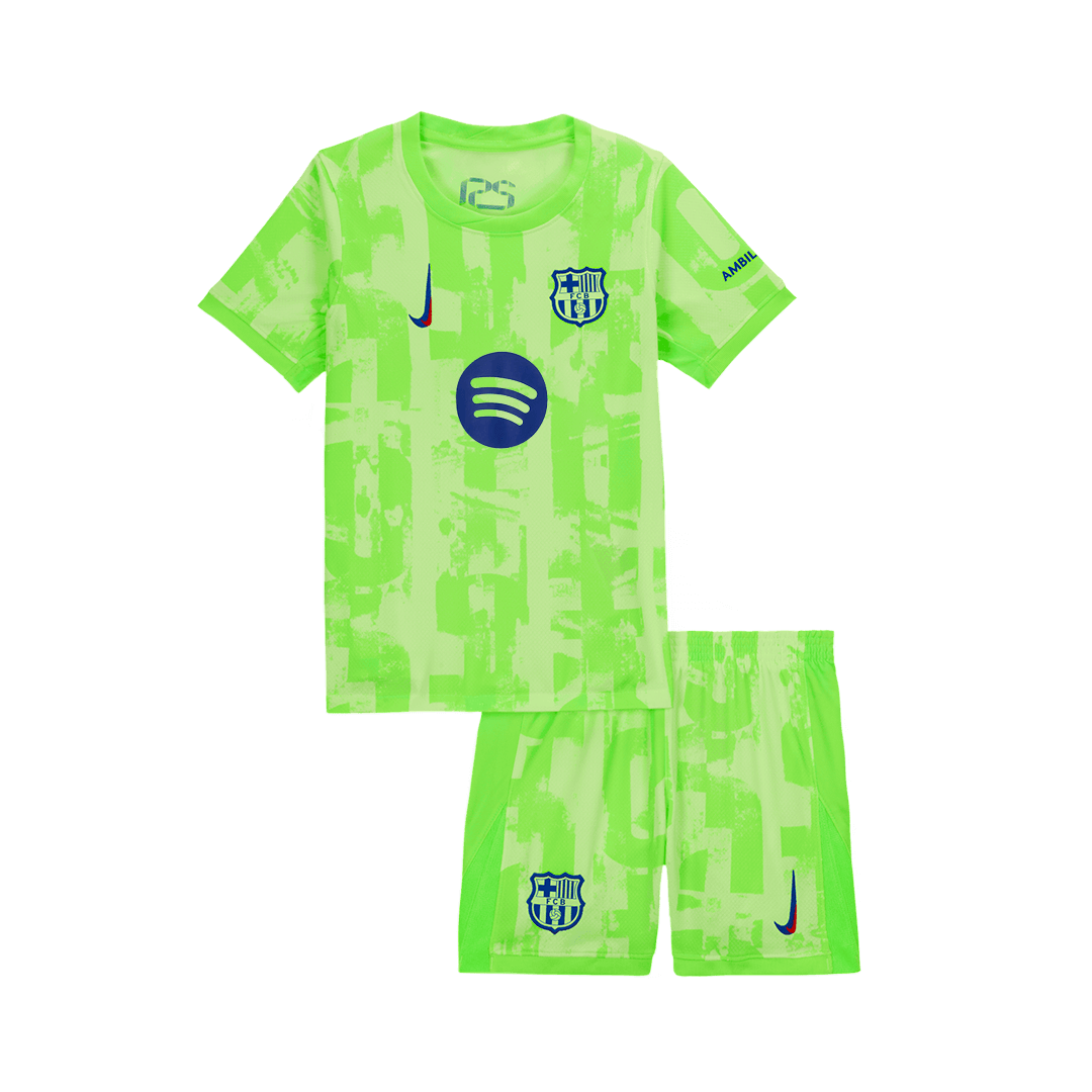 Kids Barcelona Custom Third Away Football Kits 2024/25