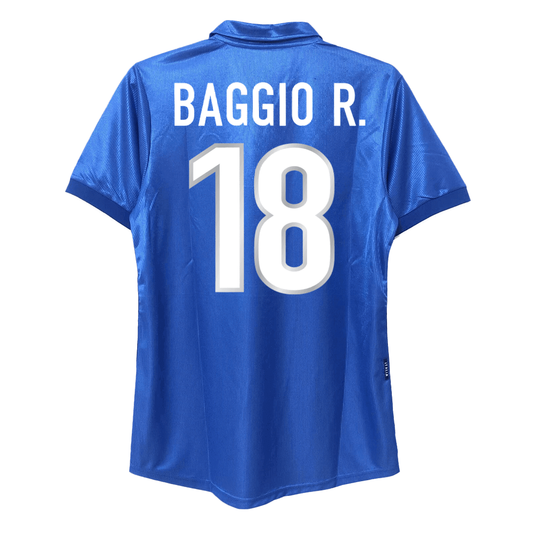 Retro BAGGIO R. #18 1998 Italy Home Football Shirt