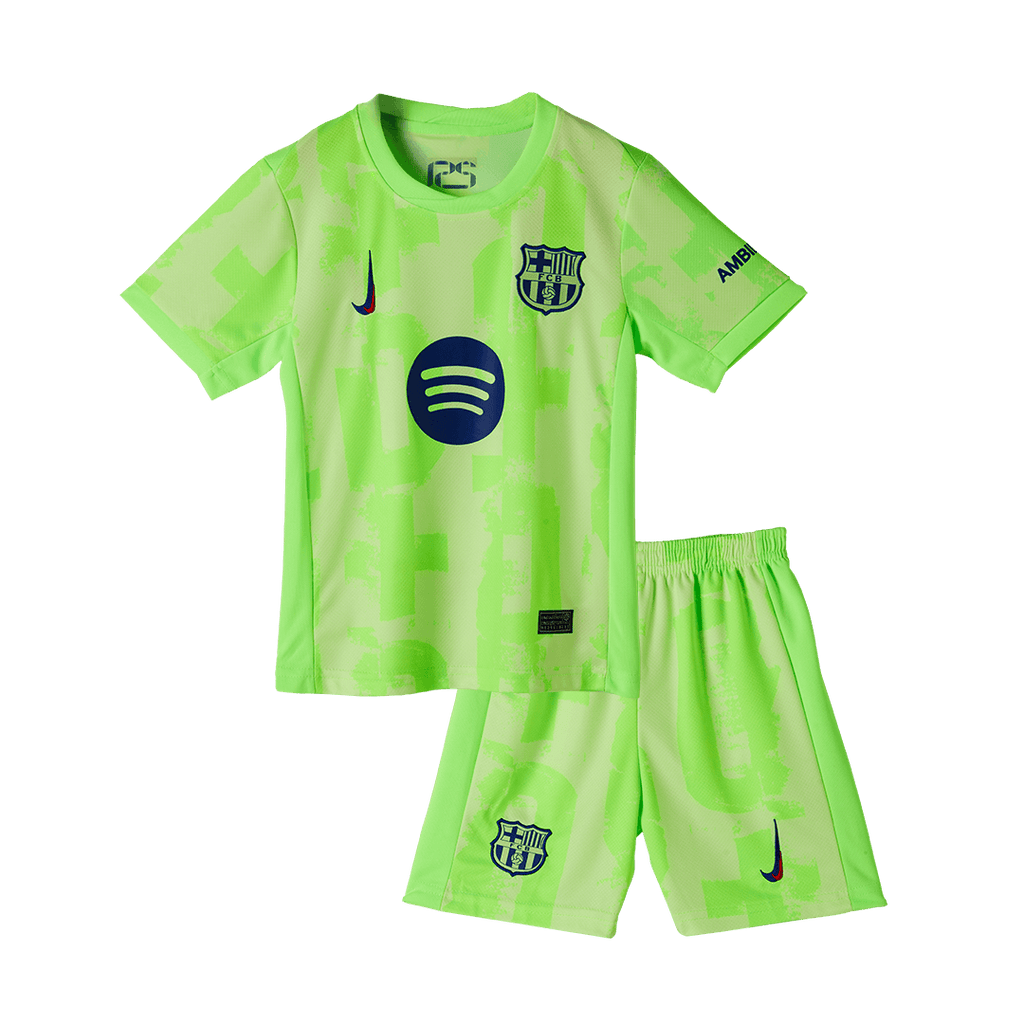Kids Barcelona Custom Third Away Football Kits 2024/25