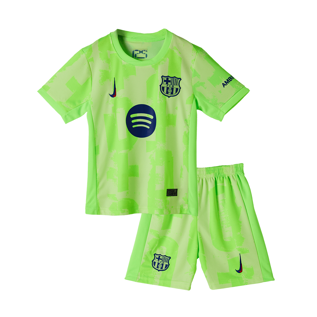 Kids Barcelona Custom Third Away Football Kits 2024/25