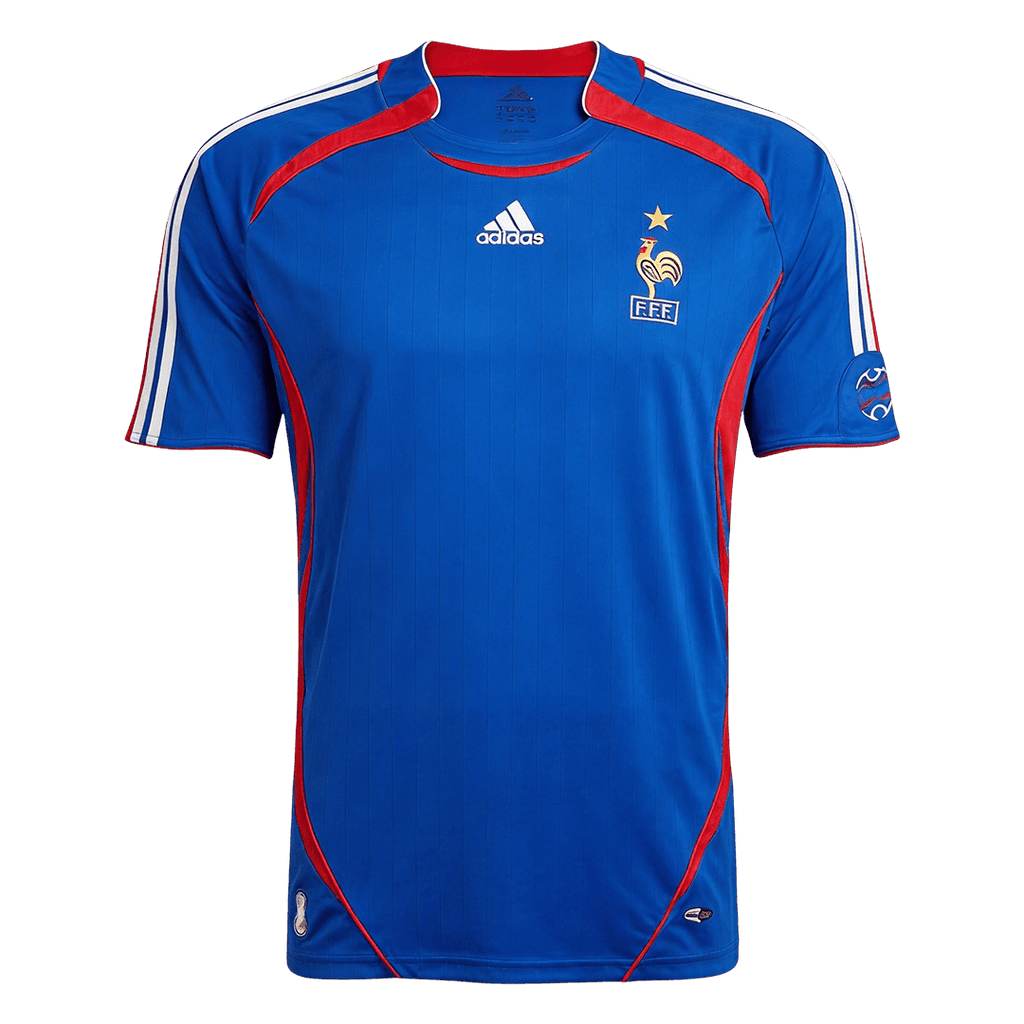 Men Retro Fan Version France Home Soccer Jersey World Cup 2006 Blue