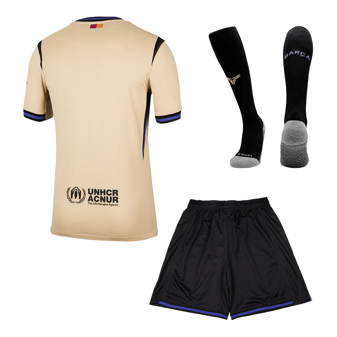 Barcelona Away Football Shirt Kit(Jersey+Shorts+Socks) 2025/26 Yellow&Black