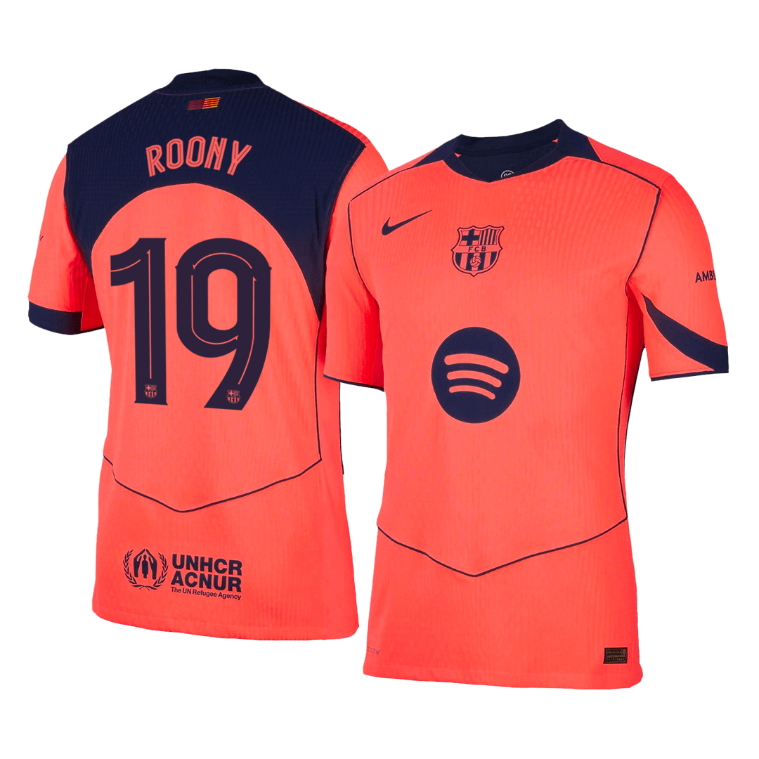 Player Version ROONY #19 Barcelona Third Away Football Shirt 2025/26