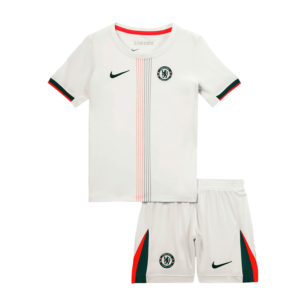Kid's Chelsea Away Football Shirt Kit(Jersey+Shorts) 2025/26 White