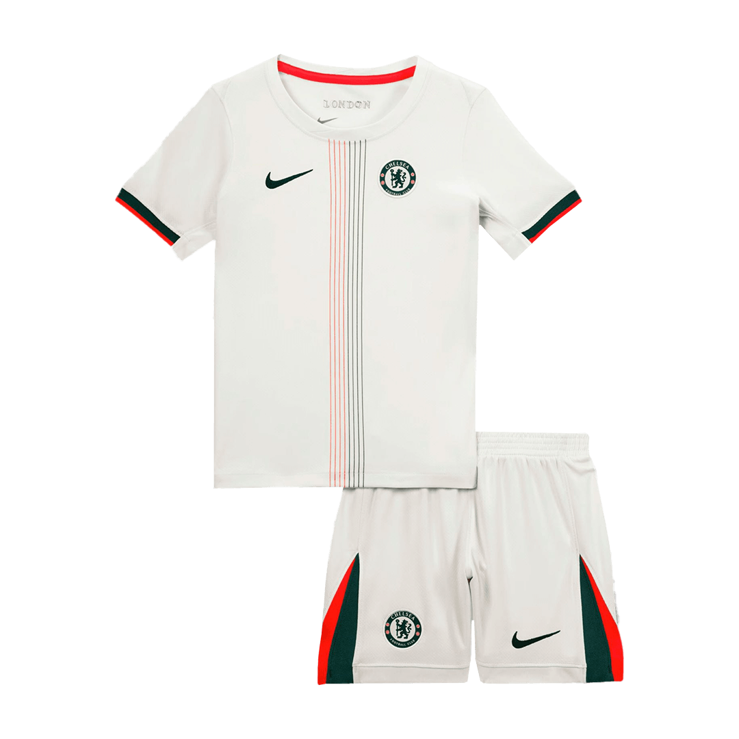 Kid's Chelsea Away Football Shirt Kit(Jersey+Shorts) 2025/26 White
