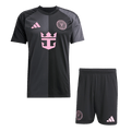 Inter Miami Away Football Shirt Kit(Jersey+Shorts) 2025 Black&Gray