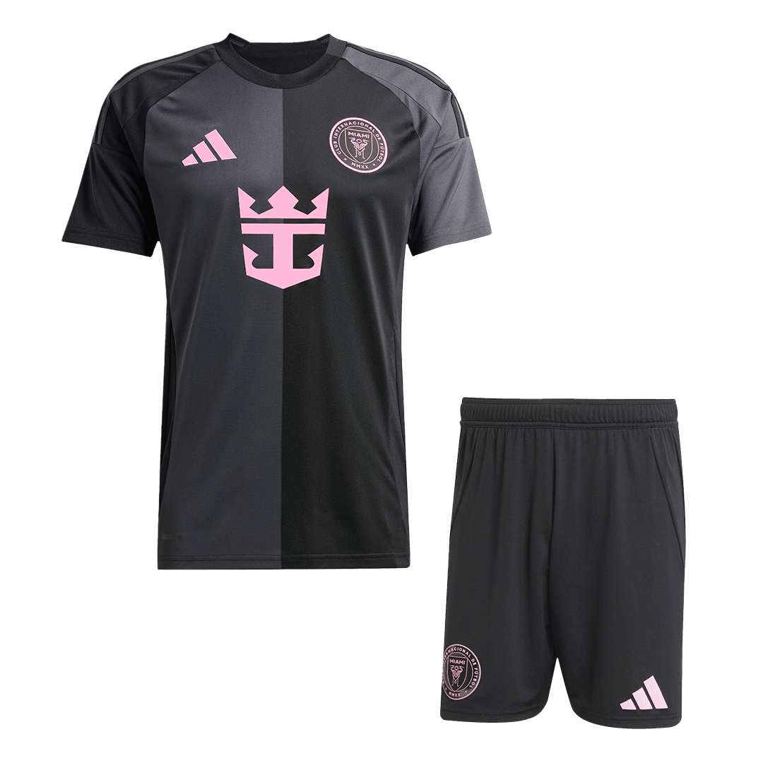 Inter Miami Away Football Shirt Kit(Jersey+Shorts) 2025 Black&Gray