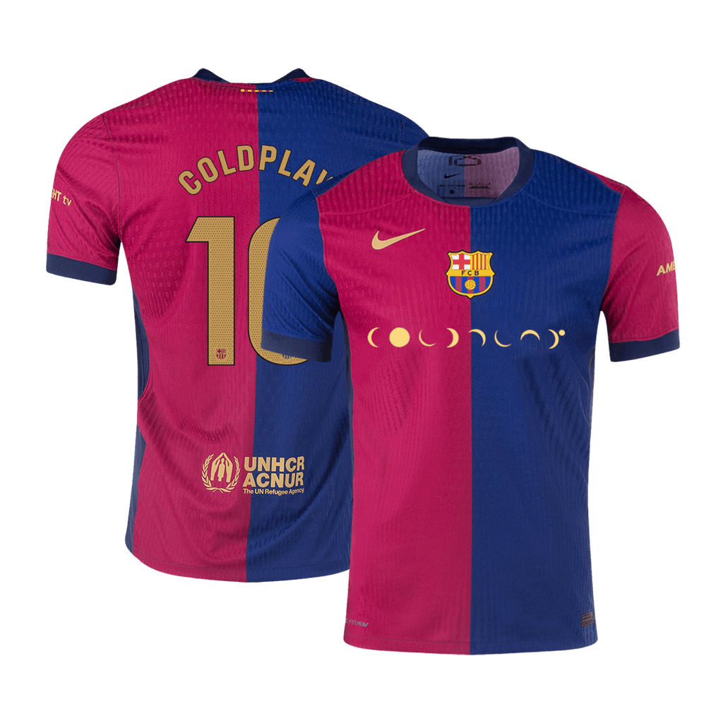 Player Version COLDPLAY #10 Barcelona Home Football Shirt 2024/25 - COLDPLAY