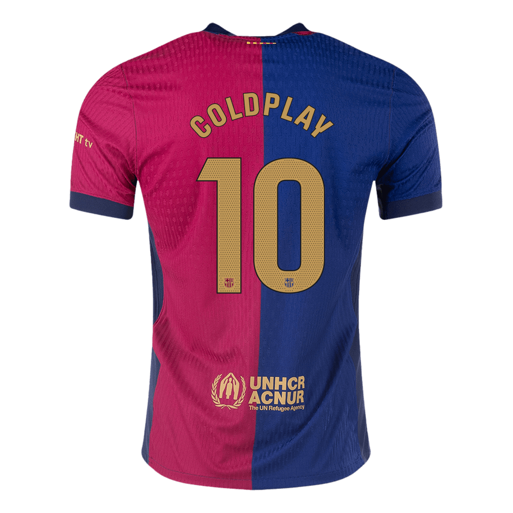 Player Version COLDPLAY #10 Barcelona Home Football Shirt 2024/25 - COLDPLAY