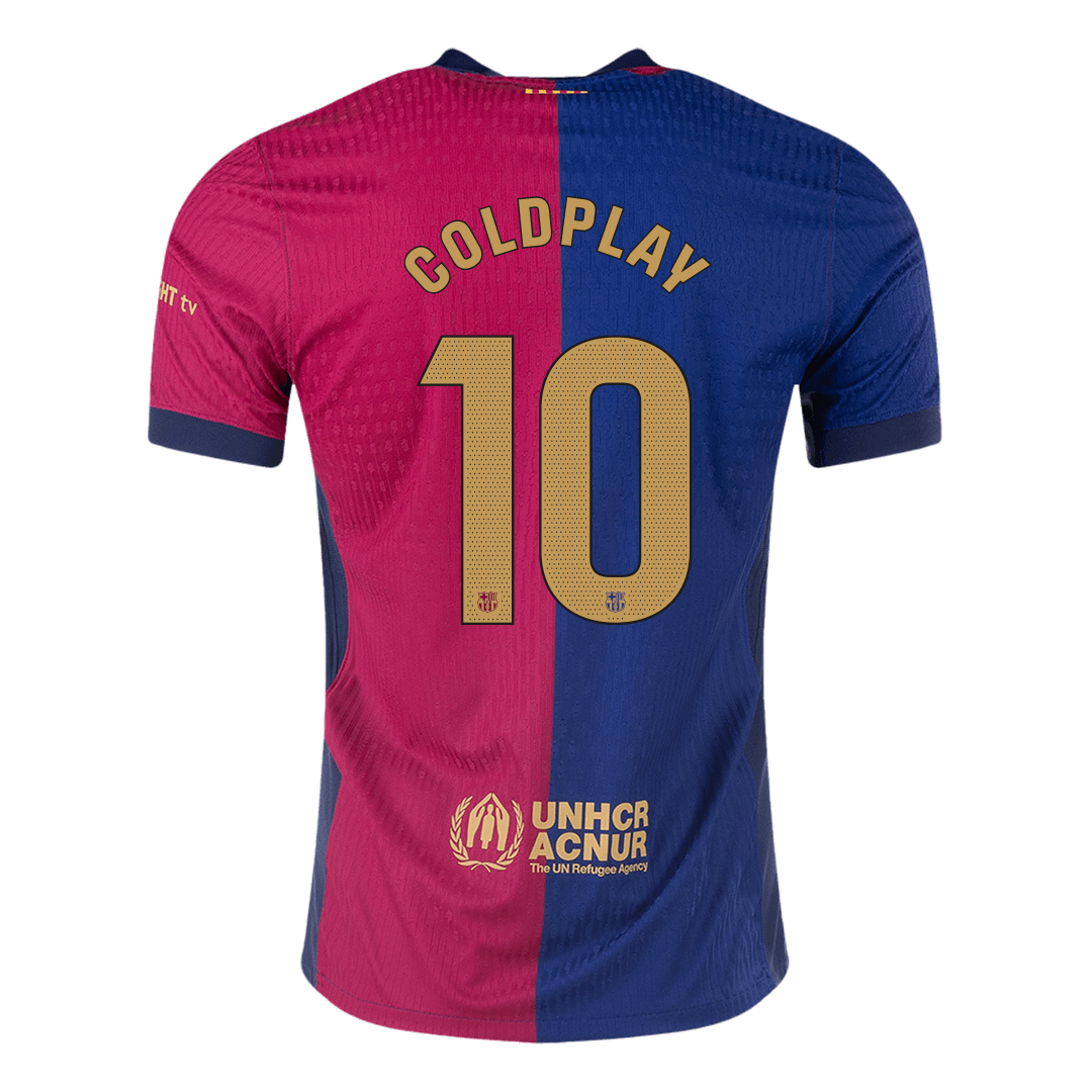 Player Version COLDPLAY #10 Barcelona Home Football Shirt 2024/25 - COLDPLAY