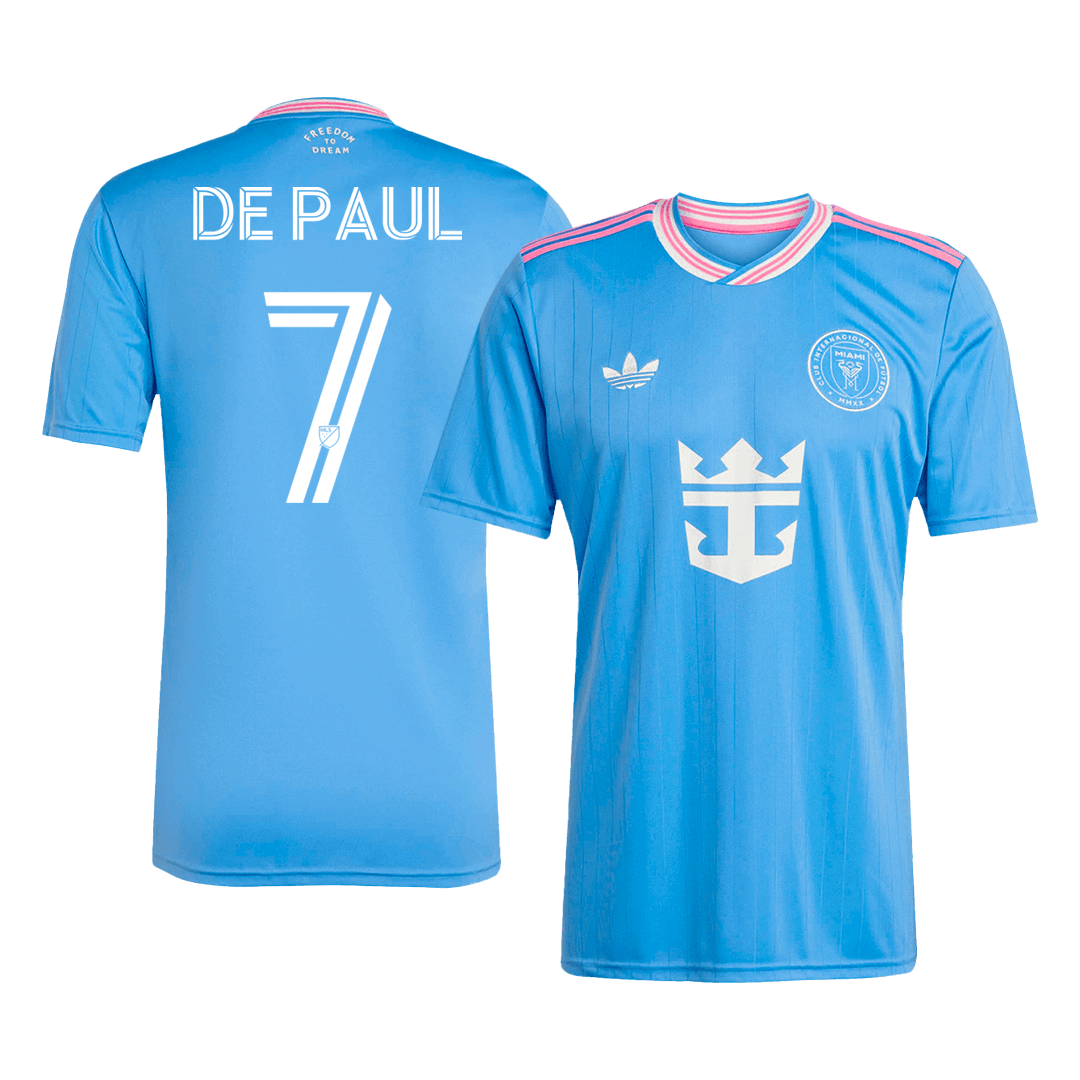 DE PAUL #7 Inter Miami Third away Football Shirt 2025 Blue