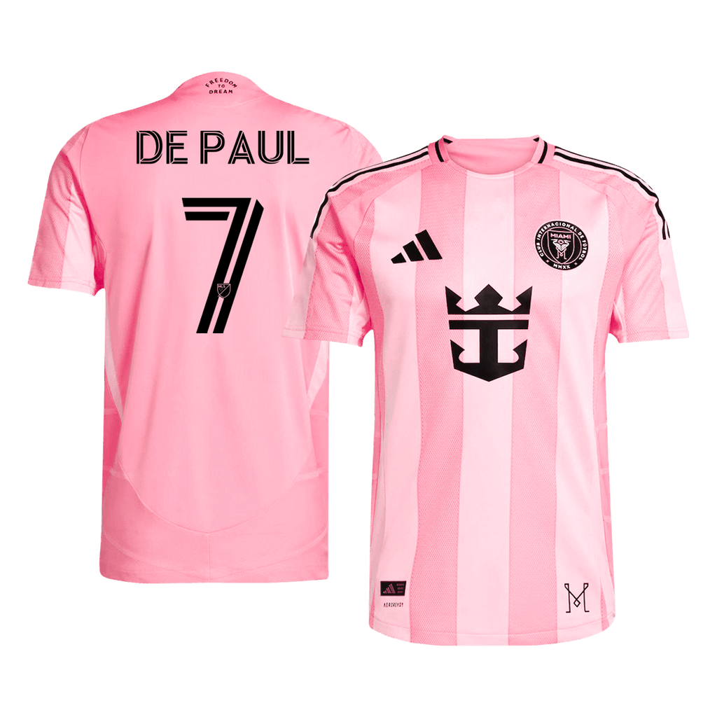 Player Version DE PAUL #7 Inter Miami CF Home Football Shirt 2025 Pink