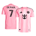 Player Version DE PAUL #7 Inter Miami CF Home Football Shirt 2025 Pink