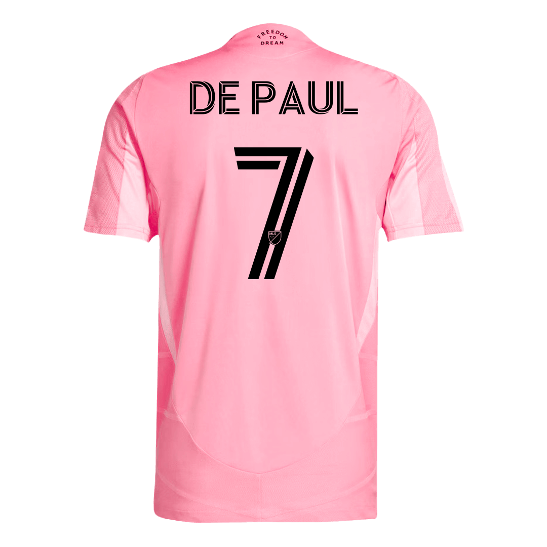 Player Version DE PAUL #7 Inter Miami CF Home Football Shirt 2025 Pink