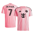DE PAUL #7 Inter Miami Home Football Shirt 2025 Pink