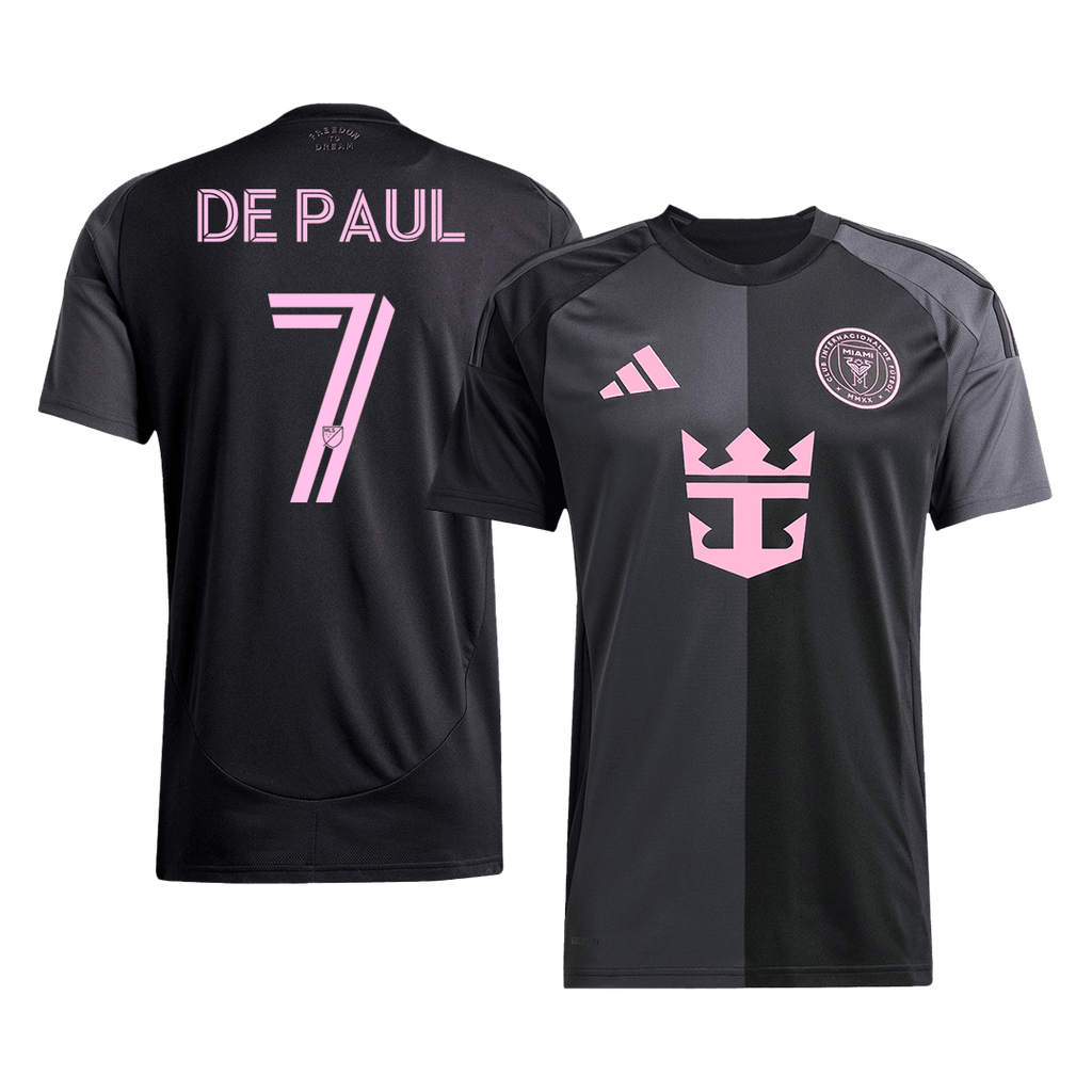 DE PAUL #7 Inter Miami Away Football Shirt 2025 Black&Gray