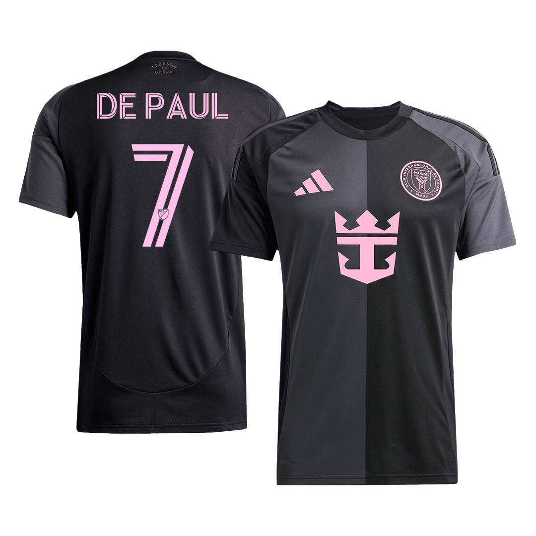 DE PAUL #7 Inter Miami Away Football Shirt 2025 Black&Gray